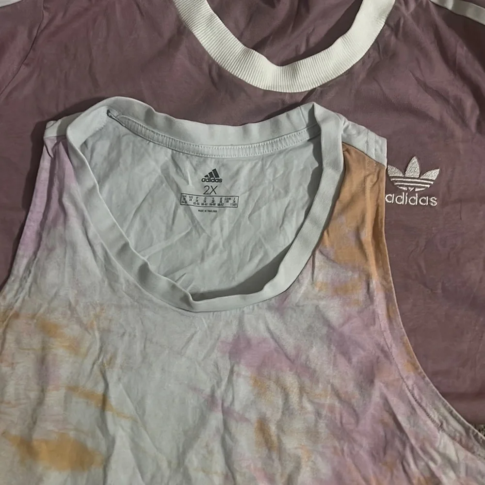 3pc Adidas Tie-Dye Tank and Shorts Set - Picture 2 of 4